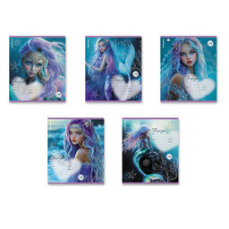 Цена за 2 шт. Тетрадь 24л. ErichKrause клетка "Aquamarine" (64846) УФ-лак, блестки, обложка - мелованный картон