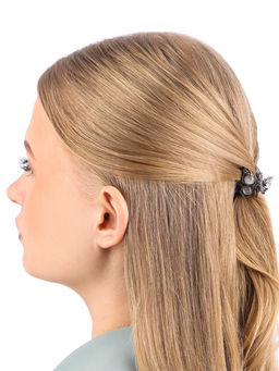 Цена за 6 шт. Крабик для волос «Ширли стиль», бабочка, 2.5 см, чёрный