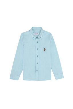 U. S. Polo Assn Мятная базовая рубашка с длинным рукавом для мальчика