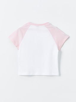 Bisiklet Yaka Bask?l? K?sa Kollu K?z ?ocuk Ti??rt - Waikiki фото 2