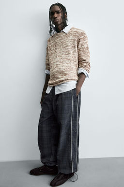 CONTRAST CHECK TECHNICAL JOGGER TROUSERS