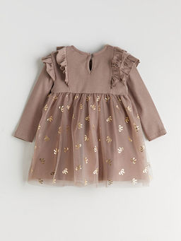 Bisiklet Yaka K?z Bebek T?t? Elbise