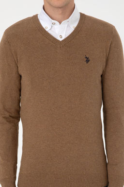 Erkek Haki Melanj Basic Kazak - U.s. polo assn фото 6