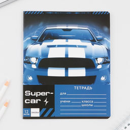 Тетрадь А5, 12 листов на скрепке в линию Super car, 5 видов МИКС, белизна 96% . - Artfox study фото 7