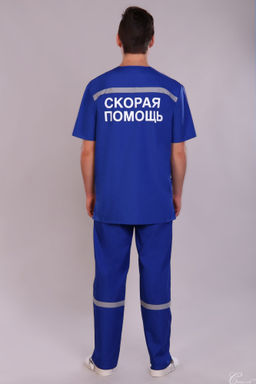 Костюм скорой помощи летний универсальный 148 ТС. Цвет: синий - Стильб фото 2