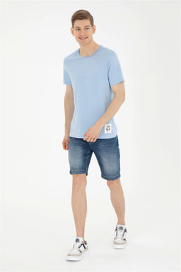 Мужская голубая футболка - U.s. polo assn фото 4