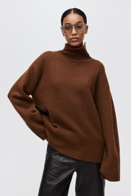 Jersey de cuello alto en mezcla de cachemira - H&m фото 6