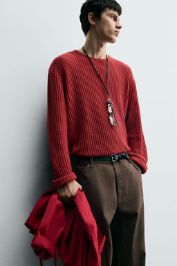 TEXTURED KNIT SWEATER - Zara фото 6