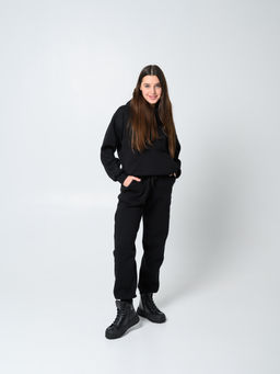 Ботинки 217.PODYUM151bl.Черный/байка