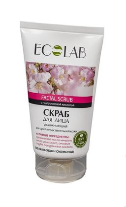 ECOLAB ДЛЯ ЛИЦА Скраб д/сух.чувств.кожи лица Увлажняющий 150мл туба