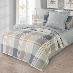 Постельное белье Майкл (сатин Престиж) Евро/Пододеяльник (молния): 1 шт. - 220*200; Простыня: 1 шт. - 220*240; Наволочка (клапан, ушки): 2 шт. - 70*70; Наволочка (клапан): 2 шт. - 50*70 Престиж - Артпостель фото 2