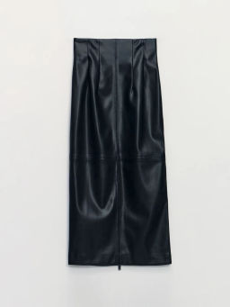 Юбка из искусственной кожи с молнией / Zarina