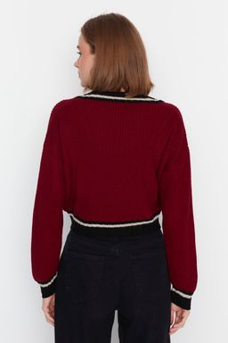 Ekru Crop Kolej Temal? Triko Kazak TWOAW22KZ1492 - Trendyolmilla фото 12