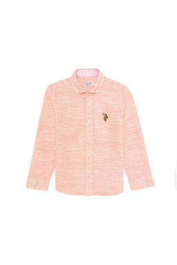 U. S. Polo Assn Оранжевая рубашка с длинным рукавом для мальчика - U.s. polo assn фото 3