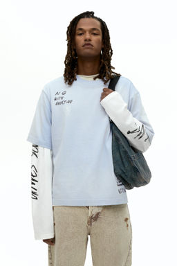 Camiseta con estampado Oversized Fit - H&m фото 3
