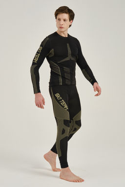 Тайтсы GUANJUN Черный/Желтый - Anta фото 8