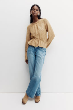 Top en punto pointelle con peplum - H&m фото 7