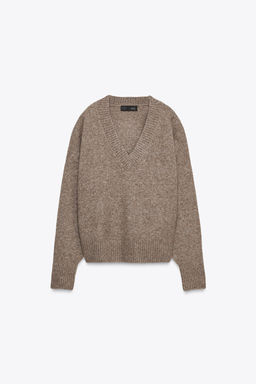 SOFT KNIT V-NECK SWEATER - Zara фото 7
