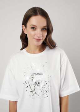 CLE Футболка жен. 256675кк_п молочный - Clever wear фото 2