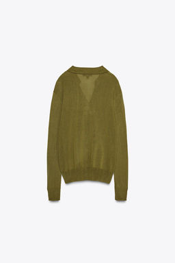 PLAIN KNIT POLO SHIRT - Zara фото 5