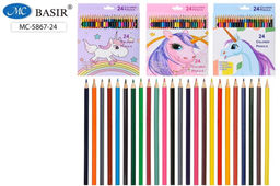 Карандаши Basir "Единорог" 24цв. (MC-5867-24)