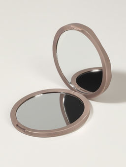 Зеркало складное «Волны», d=7.5 см, с увеличением х2, матовое, бежевое