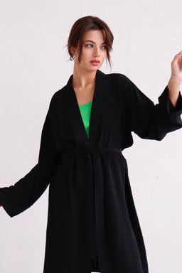 9536 Костюм из кимоно и брюк-палаццо чёрный - Martichelli фото 31