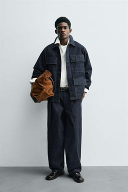 RELAXED FIT DENIM JACKET WITH POCKETS
