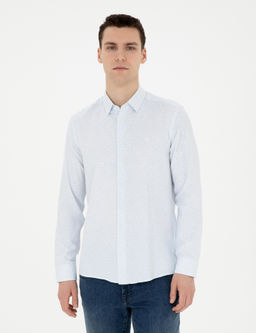 Рубашка Pierre Cardin Slim Fit светло-голубая