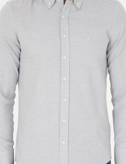 Gri Slim Fit Uzun Kollu G_mlek - Pierre cardin фото 6