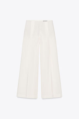 ZW COLLECTION DARTED LINEN BLEND TROUSERS - Zara фото 5