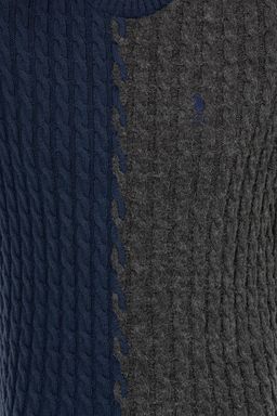 Мужской темно-синий вязаный свитер - U.s. polo assn фото 6