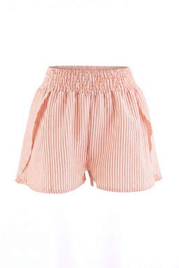 Pembe _izgili Dokuma Y_ksek Bel Plaj _ort TBESS26SR00019