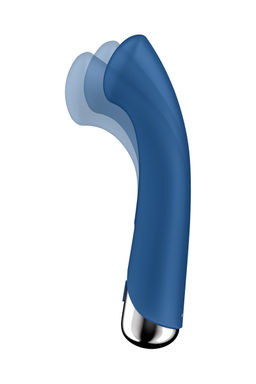 Вибратор для точки G с ротацией Satisfyer Spinning G-Spot 1, силикон, синий, 16,8 см