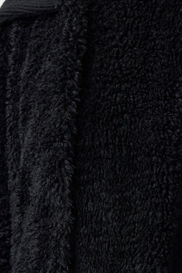 Siyah Oversize Pelus Kaban TWOAW25KB00001 - Trendyolmilla фото 4