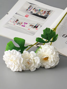 Цветы искусственные "Хризантема волнистая галант" d-8 см 58 см, белый