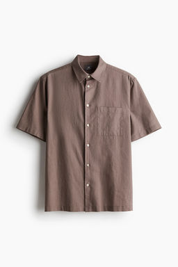 Camisa en mezcla de lino Regular Fit - H&m фото 6