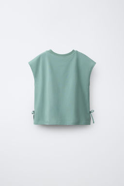 CAMISETA DETALLE PUNTO CROCHET / Verde medio - Zara фото 2