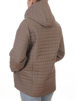 9617 DK. BEIGE Куртка стеганная демисезонная женская (100 гр. холлофайбер)