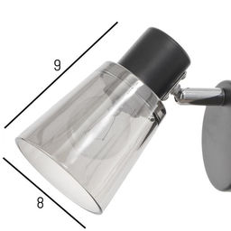 Бра с переключателем 59392/1 E14 40 Вт черный-хром 15×11×15 см