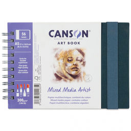 Canson MIX MEDIA ARTIST LANDSCAPE Скетчбук A5 300 г/м2 на спирали 28 л. C31200L006