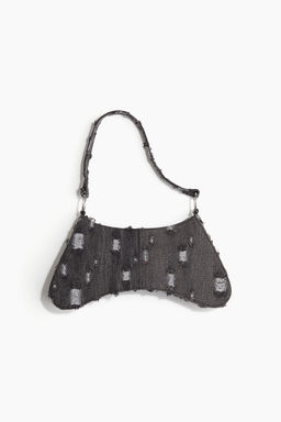 Bolso de hombro en denim con efecto desgastado - H&m фото 5