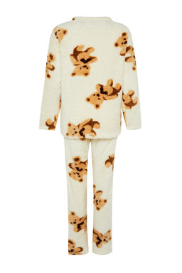 Trendyolmilla Pembe-Cok Renkli Cicekli Wellsoft K?sl?k Orme Pijama Tak?m? THMAW24PT00191  фото 8