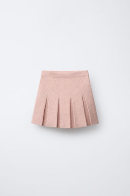 PLEATED KNIT SKIRT