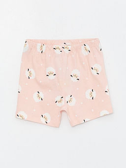 Beli Lastikli Bask?l? K?z Bebek Pijama Alt