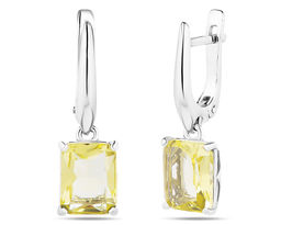 Серьги, лимонный топаз кварц, Ю-200М44