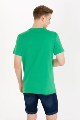 U. S. Polo Assn Мужская зеленая базовая футболка с круглым вырезом - U.s. polo assn фото 5