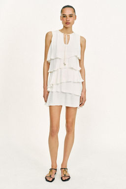 VESTIDO CORTO VOLANTES / Crudo - Zara фото 10