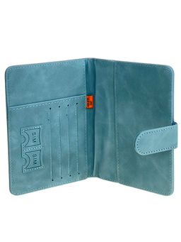 Обложка для паспорта из искусственной кожи, цвет голубой - Greta фото 2