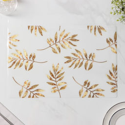 Салфетки сервировочные на стол Доляна «Кейли», 4 шт., 30×45 см, белые с золотом